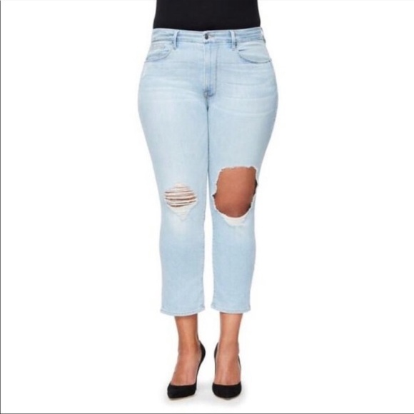 Good American Good Cuts Straight Crop Jeans 29 - Picture 1 of 8